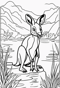 Kangaroo in Lake