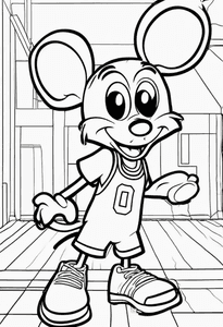 Mouse in Basketballcourt