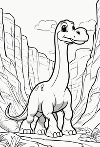 Brontosaurus in Canyon