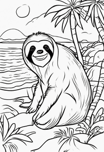 Sloth in Beach
