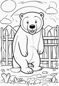 Polar Bear in Playground