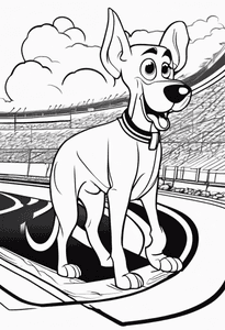 Dog in Racetrack